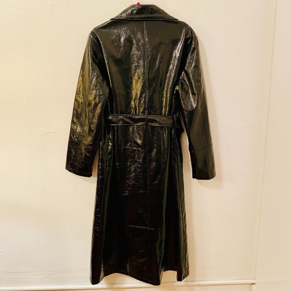 Hoermanseder 'Maja' Shiny Crinkle Trench Coat - Picture 4 of 7